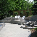 Backyard Pool and Firepit